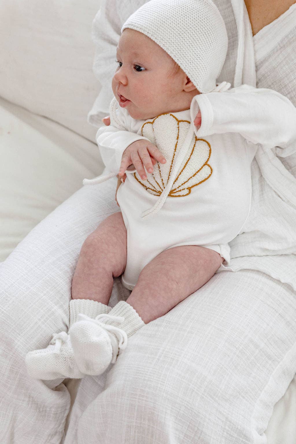 Newborn Booties - White