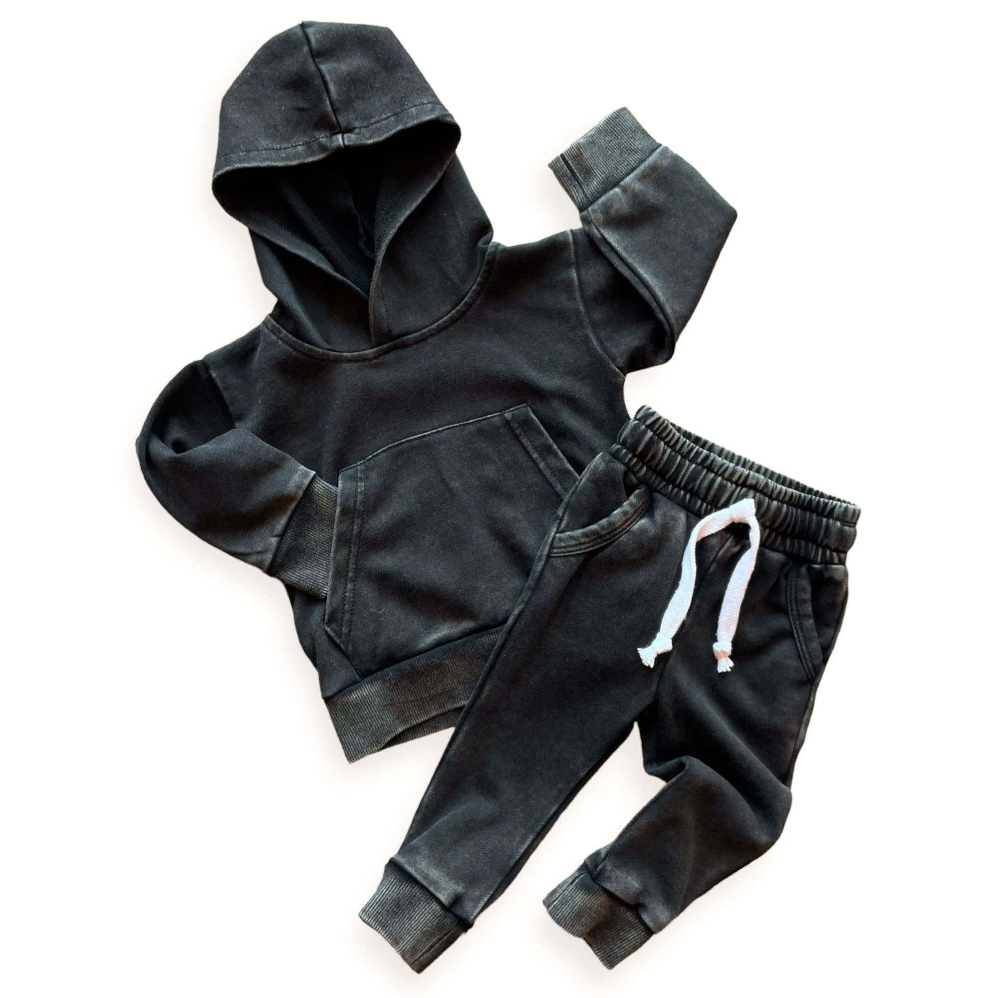 Onyx Stonewash Kids Hoodie