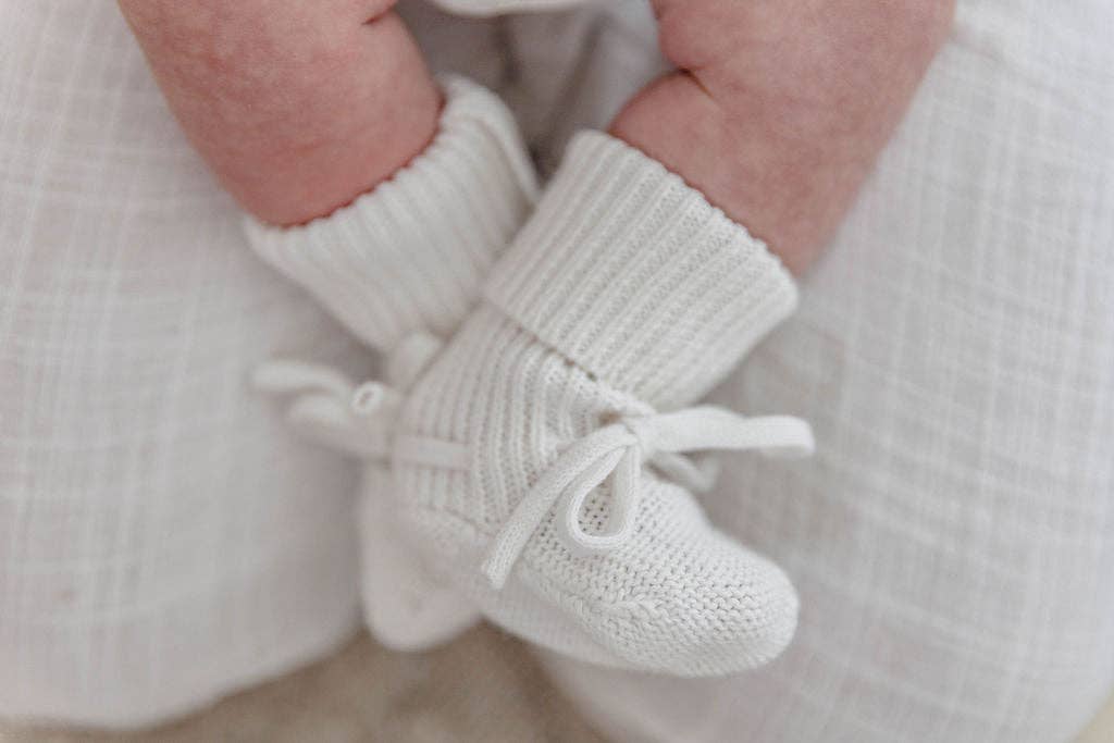 Newborn Booties - White